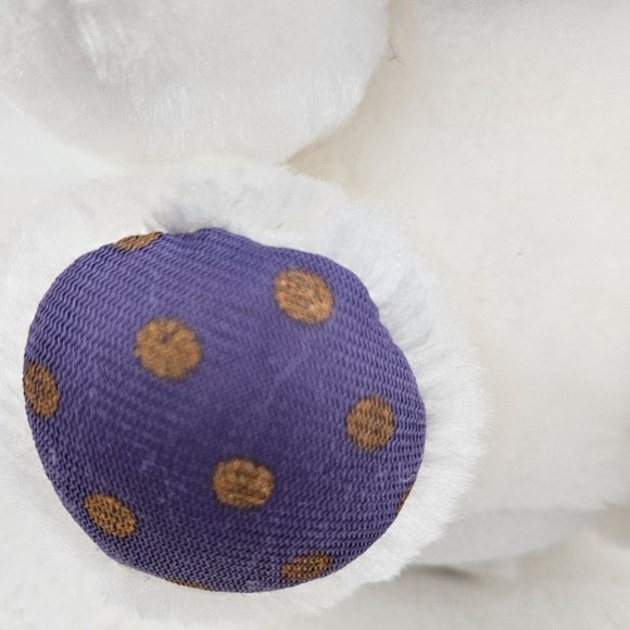 Lovett International Bunny Rabbit Plush White With Purple Accents Stuffed Animal - Picture 8 of 8